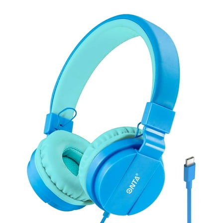 ONTA Kids Headphones for Girls/Boys/Children/Teens, Upgraded USB-C Jack, 94dB Safe Volume Stereo Tangle-Free Kids Headphones for School Airplane Travel, over-Ear Headphones for Kids