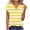 Yellow, variant on KyCheLot Womens Print Short Sleeve Tops Casual V Neck Stretchy Pullover Lightweight Daily Tshirts Work