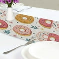 thumbnail image 4 of Yayeee Table Runner 90 inches Long Home Kitchen Dinning Party Decoration, Pink Donut, 4 of 7