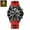 Black Red, variant on Luxury Man Wristwatch Sports Chronograph Silicone Strap Men Watches Waterproof Luminous Date Men's Quartz Watch Fashion