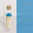thumbnail image 2 of Cobalt Blue Tip Decorative Matches, 60 Small Premium Wooden Matches | Artisan Matches for Candles, Safety Matches for Lighting Candles with Match Striker On The Bottle | Perfect Candle Accessories, 2 of 4