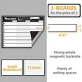 thumbnail image 3 of Magnetic Meal Planning Whiteboard - 14.5x11" Weekly Menu Board for Fridge - 7.5?x5.5" Notes - 7.5"x5.5" Whiteboard for Kitchen Refrigerator - 6 Colors whiteboard Markers Included., 3 of 3