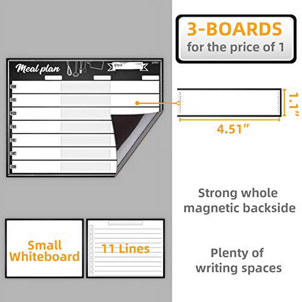 JJPRO Magnetic Meal Planner Set, 14.5" x 11" photo 3