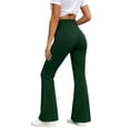 thumbnail image 4 of Utoimkio Women's Crossover V High Waist Flared Yoga Pants,Solid Stretchy Knit Full Length Bootcut Casual Leggings for Daily Lounge Wear, 4 of 4