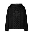 thumbnail image 4 of Camisetas de Verano Largas para Mujeres con Capucha de Manga Larga Impresa con Bolsillos para Uso Casual, Día de San Patricio, Primavera Y Verano, 4 of 5