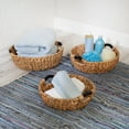 thumbnail image 2 of Honey-Can-Do Water Hyacinth Wicker Round Nested Storage Basket 3-Piece Set with Wood Handles, Natural, 2 of 9