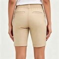 thumbnail image 5 of Bermuda Golf Shorts For Women Quick Dry Active Shorts Knee Length High Waisted Elastic Short Pant Baggy Relaxed Fit Lounge Breathable Sweat-Pant - (Mid-Thigh Length Style), 5 of 7