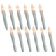 thumbnail image 2 of 12 velas LED delgadas sin llama parpadeantes para decoración del hogar, bodas, sin batería, luz blanca cálida., 2 of 7