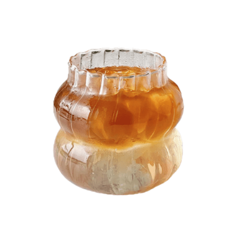 Large Capacity Glass Coffee Mug, Cute Chubby Clear Drinking Cup, Heat-Resistant Household Glass Cup for Coffee, Tea, Milk, Iced Drinks, Daily Home Use