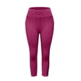 thumbnail image 3 of Yoga Pants Leggings Pocket Capri 3/4 High Waist Elastic Opaque Plus Size Sports Leggings With Side Pockets For Yoga Leisure Womens Pants, 3 of 6