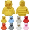 thumbnail image 2 of Hicidod Toddler Hoodie Baby Boys Girls Winter Coats Warm Thick Hooded Down Jacket Kids Infants Toddlers Winter Puffer Jacket Outerwear For Toddler 12m-5t, 2 of 6