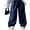 Navy Blue, variant on Aunavey Womens Parachute Pants Baggy Cargo Pants Elastic Low Waist Wide Leg Y2K Track Pant Trousers