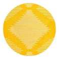 thumbnail image 3 of Unique Loom Kai Collection Area Rug - Warrior (7' 10" Round Yellow/Ivory), 3 of 7