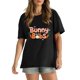 thumbnail image 1 of Camiseta estampada 100 % algodón para mujer, de manga corta y cuello redondo, para uso diario informal, 1 pieza, camiseta de ocio., 1 of 6