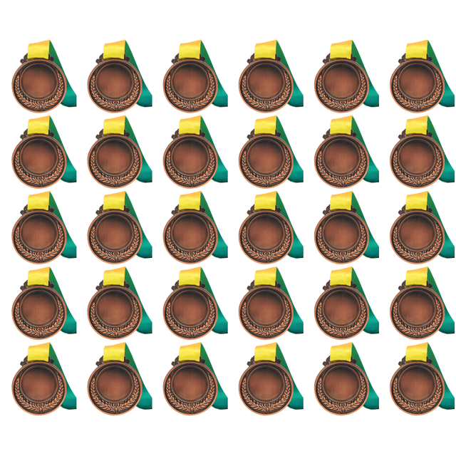 Premio Cobre 2 Pulgadas Con Cinta para El Cuello Redonda Fiestas Competiciones (cobre)