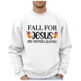 thumbnail image 1 of Ediodpoh Men's Hoodless Sweatshirt Fashion Plus Size Pullover for Thanksgiving Fall Oversized Holiday Logo Print Tops Hop Style Comfortable Sweatshirts Men Sweatshirts White XL, 1 of 5