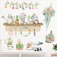 thumbnail image 5 of Conjunto de pegatinas de pared ZHCH pájaros flores en macetas Decoración de pared para sala de estar dormitorio oficina, 5 of 5
