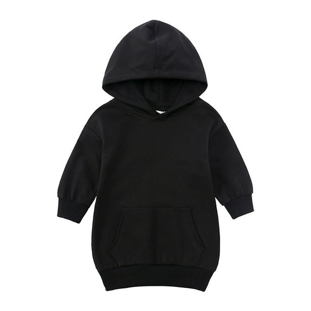 Weiqiqre Robe pour Tout-Petites Filles, Robe de Chandails Colorés pour Tout-Petites Filles à Manches Longues avec Poches et Jupe