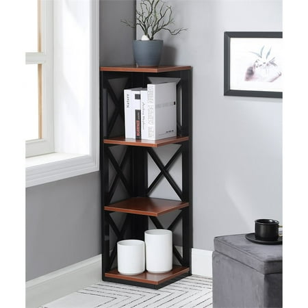 Corner Bookcase Cherry : These 4 curved shelves are beautifully placed to utilize any this cyber monday 4d concepts hanging corner storage, cherry ships for free with super.