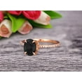 thumbnail image 2 of Vintage Looking Black Diamond Moissanite Engagement Ring On 10K Rose Gold 1.75 Carat 8X6mm Oval Cut Gemstone Custom Made Fine Jewelry Art Deco Anniversary Ring Bridal Ring, 2 of 5