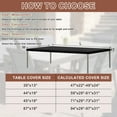 thumbnail image 2 of Mantel ajustado para mesa rectangular de 8 pies, cubierta de mesa de spandex lavable de poliéster con borde elástico para picnic, camping, patio al aire libre (96"x30", negro), 2 of 6