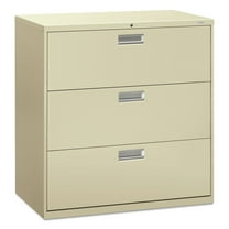 HON 3 Drawers Lateral Lockable Filing Cabinet, Putty