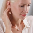 thumbnail image 2 of Humble Chic Rose Gold Druzy Threaders - Boho Glitter Long Drop Earrings for Women, 2 of 9