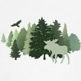thumbnail image 3 of CafePress - Moose In The Forest Sweatshirt - Crew Neck Sweatshirt, 3 of 4