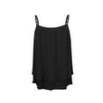 thumbnail image 4 of FASHIONWT Women Beading Chiffon Camisole Thin Strap Summer Pleated Tank Tops, 4 of 5