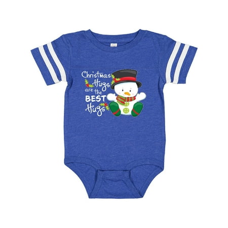 

Inktastic Christmas Hugs are the Best Hugs- cute snowman Gift Baby Boy or Baby Girl Bodysuit