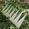 thumbnail image 4 of 4/5/6/7-Tooth Dethatcher Rake Metal Yard Rake Weeding Hoe Rake Weeding Scarifier Artifact Agricultural Tools Garden Cultivator, 4 of 9