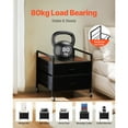 thumbnail image 2 of KFFKFF Support de Mini-Frigo avec Rangement, table de Mini-Frigo Capacité 79 kg avec 2 Tiroirs et 4 Roulettes Pivotantes, Tablette mobile, 2 of 9