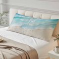 thumbnail image 4 of Blue Waves Body Pillow Covers 20"x60", Summer Beach Coastal Nautical Ocean Soft Brushed Microfiber Breathable Throw Pillow Covers, Pillowcase with Zipper for Couch Sofa Bedroom Living Room, 4 of 9