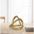 thumbnail image 2 of Modern Geometric Round Sculpture Gold Knot Statue Decor Tabletop Sculpture and Figurines Round Decorative Ornaments Knick Knacks Home Decor for Shelves Coffee Table Bookshelf Decoration Gifts, 2 of 4