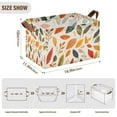 thumbnail image 7 of Yayeee Foldable Storage Basket for Shelves with Handles Set of 2 Waterproof Cloth Bins, Colorful Leaves, 7 of 7