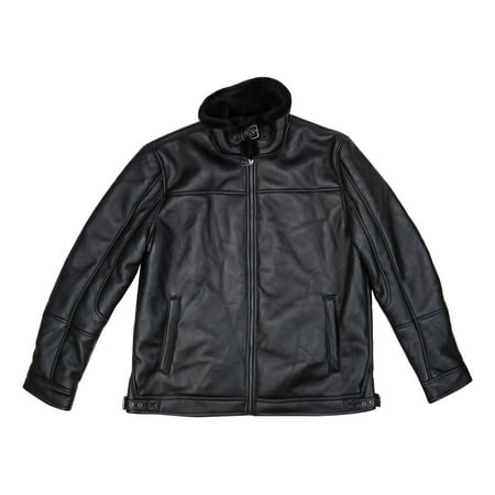 INC Coats & Jackets - INC Mens Faux-Fur Faux-Leather Motorcycle Jacket ...