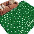 thumbnail image 2 of Clover, Area Rug 6x9 FT, Non Slip Living Room Throw Carpet, St. Patrick's Day Green Shamrock Washable Soft Large Floor Carpet Non-Shedding Rug for Bedroom Dining Room Play Room, 2 of 9