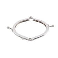 thumbnail image 2 of 15 Metal Frames Snap Clasp Arch Pattern Coin Style Purse Silver, 2 of 7