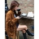 thumbnail image 5 of Abrigo informal de manga larga para mujer, Chaqueta con bolsillo y cuello Retro, Color liso, a la moda, para ir al trabajo, Otoño, 2024, 5 of 5