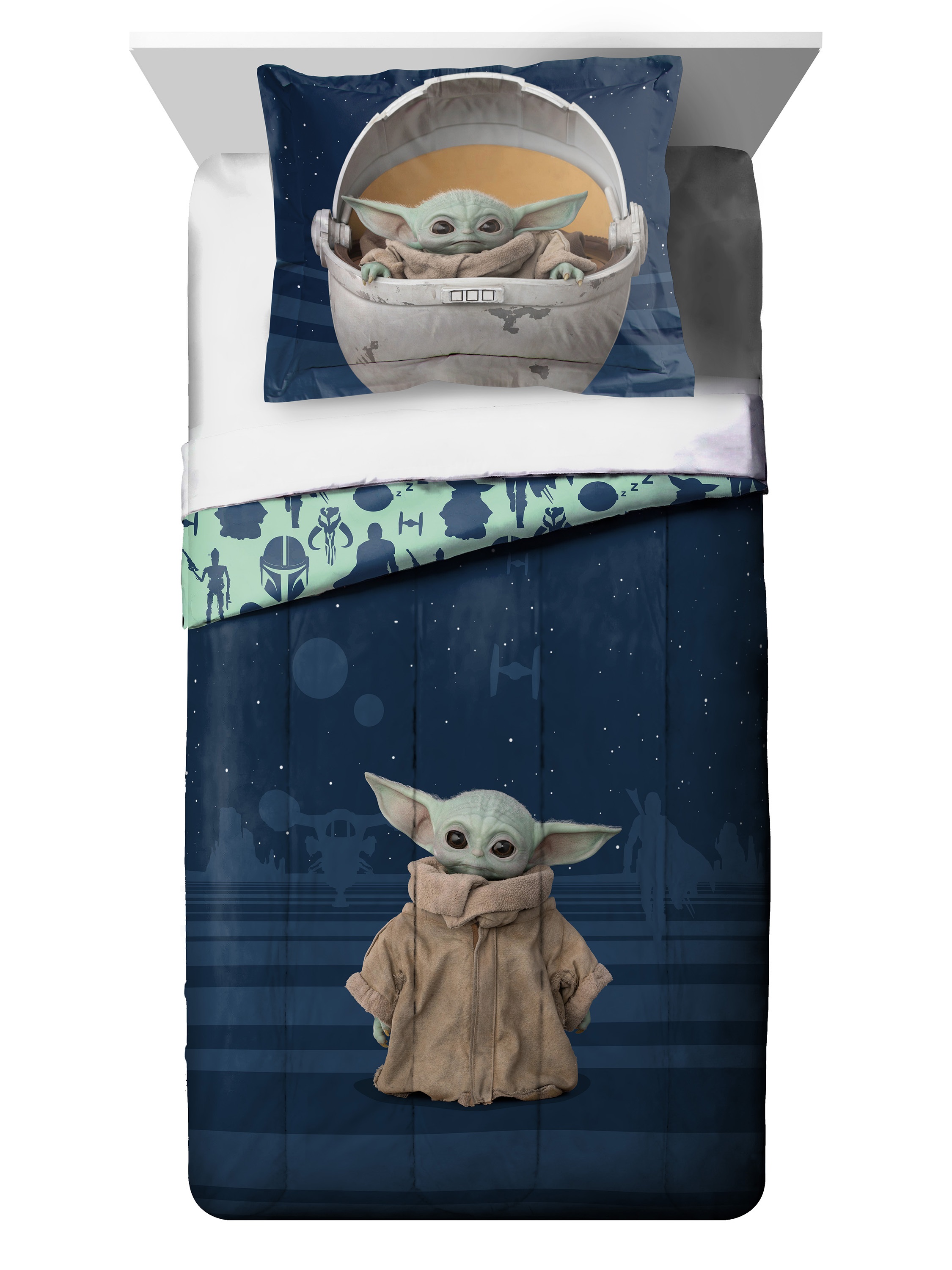 Star Wars: The Mandalorian ‘The Child’ Baby Yoda 2 Piece Twin/Full Comforter and Sham Set