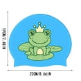 thumbnail image 4 of MIASHUI Kids Silicone Swim Caps with Cartoon Designs for Pool Beach and Water Activities Blue,5-12, 4 of 4