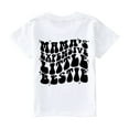 thumbnail image 1 of B91xZ Tee-Shirt Mode pour Filles et Tout-Petits, Col Rond, Manches Roulées, Crop Top, Blanc 3-4 Ans, 1 of 5