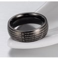 thumbnail image 3 of GHSDFBB DABAXI 8mm Men's Stainless Steel Black Wisdom Heart Sutra Rings Folk-Custom Buddhism Matte Texture Ring, 3 of 6