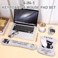 thumbnail image 4 of sixwipe Ergonomic Mouse Pad with Wrist Rest, Funny Cute Desk Keyboard Wrist Rest and Computer Wrist Support, No Slip Keyboard Wrist Pad with Coaster for Easy Typing and Hand Pain Relief, 4 of 7