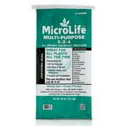 MicroLife Organic Multi-Purpose Fertilizer 6-2-4 - Safe for Pets Kids | 40 LB Bag