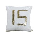 thumbnail image 5 of Housses de Coussin Vierges 16Inx16 Po Réversibles à Paillettes Magiques (Or & Blanc), 5 of 5
