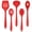 Red, variant on Walchoice 7-Piece Silicone Cooking Utensils Set, Red Kitchen Utensils, Non-stick Gadgets Tools Include Slotted Turner, Soup Ladle, Pasta Server