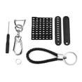 thumbnail image 1 of Car Keychain Gift Braided Rope with Number Plate Detachable 360° Rotating Horseshoe Buckle Aluminium AlloyD, 1 of 22