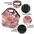 thumbnail image 4 of Herdesigns Cute Dog Neoprene Lunch Bag, Dog Paw Insulated Lunch Box for Women Men Washable Lunch Tote Soft Lunch Container With Zipper for Work Picnic Travel, 4 of 7
