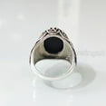 thumbnail image 6 of Hematite Mans Ring, Natural Hematite Mens Ring, Unisex Ring, Silver Jewelry, 925 Silver Ring, Birthday Gift, Heavy Men Ring, Arabic Design, Ottoman Style Ring, Christmas, Turkey Mens Signet Ring, 6 of 7